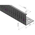 Versandmetall Grindkeringsprofiel met dubbele bovenrand groot geperforeerd Aluminium Hoogte verstellbaar 110-150mm