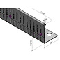 Versandmetall Höhenverstellbare Kiesfangleiste aus Aluminium AL99,5 90° gekantet Höhe 110-150mm