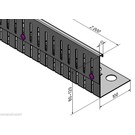 Versandmetall Grindkeringsprofiel Grindprofiel groot geperforeerd Aluminium Hoogte 80-120mm