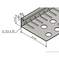 Versandmetall bande de gravier petite - acier inoxydable 1.4301 - perforée - pliée à 90 °