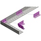 Versandmetall Petite bande de gravier avec plie - acier inoxydable - perforé - 90 °.