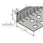 Versandmetall Petite bande de gravier avec plie - acier inoxydable - perforé - 90 °.