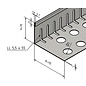 Versandmetall Grindkeringsprofiel Grindprofiel klein met dubbele Bovenrand roestvrij Staal geperforeerd 1.4301 gezet 90°