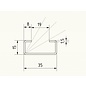 Versandmetall Profil en C petit,  hauteur 15mm largeur c = 35mm longueur 1000 -2500mm en acier inoxydable 1,5mm surface brossé en grain 320