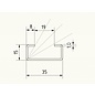 Versandmetall C-Profil klein gebürstet, Höhe 15mm Breite c= 35mm Länge 1000 -2500mm aus 1,0mm Edelstahl K320