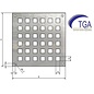 Versandmetall Feuille perforée perforée de trou carré d'acier inoxydable 10x10mm épaisseur de matériel 1.5mm