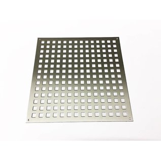 Versandmetall Feuille perforée perforée de trou carré d'acier inoxydable 10x10mm épaisseur de matériel 1.5mm