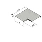 Versandmetall 90° Eckverbinder für Mauerabdeckung Attikaabdeckung von Versandmetall Materialstärke 1,0 mm