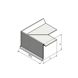 Versandmetall Ortgangblech 90° Außenecke Aluminium roh, Pultdach, Flachdach, 3-fach gekantet