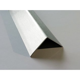 Versandmetall Kit économique  Corniére de protection inox  à 3 plis 40 x 40 x 1,0 mm Longueur 2500 mm surface brossé en grain320