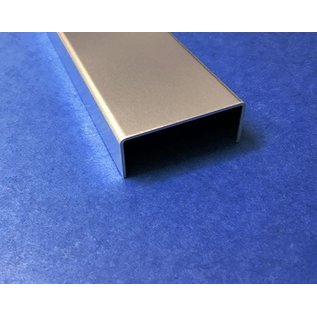 Versandmetall Profil en U, en aluminium, pliée, largeur c= jusqu'à 30mm et longueur 2.000mm