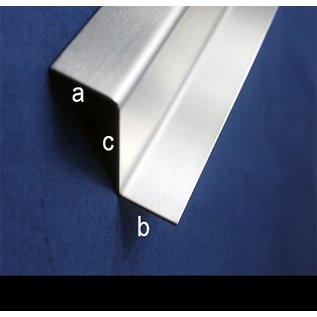 Versandmetall Z-profiel gemaakt van roestvrij staal gezet hoogte c van 35 tot 60 mm Lengte 2000 mm