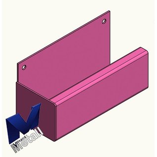 Versandmetall Gouttière de pluie inox forme P1 - Cordier à gauche - surface brossè en grain 320  en acier inoxydable K320