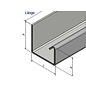 Versandmetall Gouttière de pluie forme P1 - queue gauche avec embout de vidange - surface brossé en grain 320  en acier inoxydable