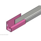 Versandmetall Gouttière P1 - connecteur droite - acier inox surface brossé  en grain 320 1,5mm