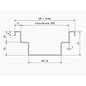 Versandmetall Drainagerinne Form B, ohne Rost, aus Aluminium Einlaufbreite 90mm Bestellmengen 10m, 20m, 30m, 40m, 50m