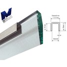 Versandmetall Glas Einfassprofil U-Profil aus 1,5mm Edelstahl Korn 320, ( innen 22mm ) verfügbare Längen bis max. 2500mm Glasstärke bis 21,76mm