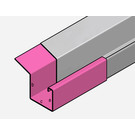 Versandmetall Gouttière P2 - connecteur droite - acier inox surface brossè  en grain 320 1,5mm