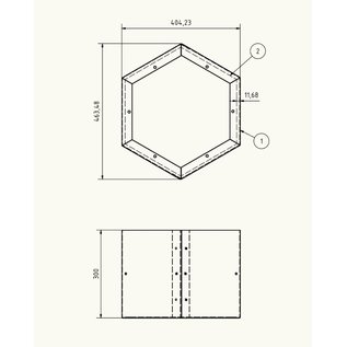 Versandmetall Modules d'extension étagère pour étagère d'incendie HEXAGON XL en acier enduit de poudre