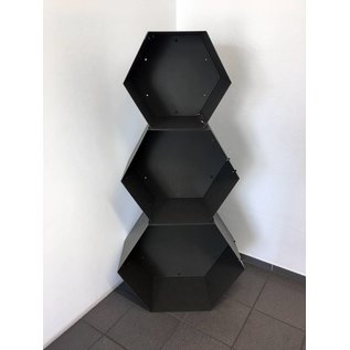 Versandmetall Uitbreiding modules legbord voor brandhaout HEXAGON XL gemaakt van  staal oppervlakke poedercoated