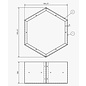 Versandmetall Ètagère de bois de chauffage HEXAGON composé de 3 modules de différentes tailles XL produit en acier surface  enduit de   poudre