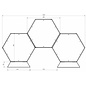 Versandmetall Legbord voor brandhout HEXAGON gemaakt van 3 modules met 2 Voetstukken van verschillende Maaten XL geproducered van staal oppervlakke poedercoated - Copy - Copy