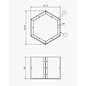 Versandmetall Kaminholzregal HEXAGON 3 verschieden große Module XL und 1 Sockel aus pulverbeschichtetem Stahl