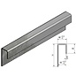 Versandmetall Glasrandprofiel geschuurd grid320 1,5  mm vor 15mm Glas ongelijk gezet