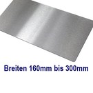 Versandmetall Toles en acier inoxydable Largeur 160 - 300mm - Longueur 1000mm Surface brossé en grain 320