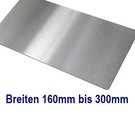 Versandmetall Toles en acier inoxydable Largeur 160 - 300mm - Longueur 1250mm Surface brossé en grain 320