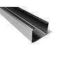 Versandmetall Profil en C acier inoxydable surface brossé en grain 320  hauteur 30 mm largeur c = 40 à 80 mm longueur 1250 mm