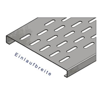 Versandmetall Renforcement Série F (Fx) 190/25 en acier inoxydable - Pour largeur d'entrée fendue 190mm