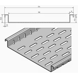 Versandmetall Caniveau plat avec perforation du fond en largeurs d'entrée en aluminium de 90 à 190 mm Drainage des surfaces