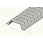Versandmetall 2 m (2000 mm) drainagetakkanaal van aluminium 100 mm breed, hoogten van 15 tot 30 mm