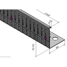 Versandmetall Kiezelaanslagrail, in hoogte verstelbaar, aluminium hoogte 70-110 mm