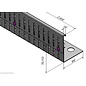 Versandmetall Pare-gravier en aluminium Al99,5 réglable en hauteur, hauteur 70-110 mm – bord à 90°