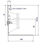 Versandmetall Pare-gravier en aluminium Al99,5 réglable en hauteur, hauteur 70-110 mm – bord à 90°