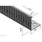 Versandmetall Arrêt de gravier réglable en hauteur en aluminium 1.4301 hauteur 90-130mm - bord à 90°