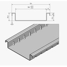 Versandmetall Caniveau de drainage Aluminium de type F seulement 25,5 mm de haut en aluminium largeur d'entrée 100 à 200 mm faible hauteur d'installation