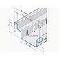 Versandmetall Drainagerinne Form B2 aus Aluminium Einlaufbreite 150mm Bestellmengen 10m, 20m, 30m, 40m, 50m