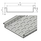 Versandmetall Drainagerinne aus Aluminium Einlaufbreite 150mm. Bestellmengen 10m, 20m, 30m, 40m, 50m