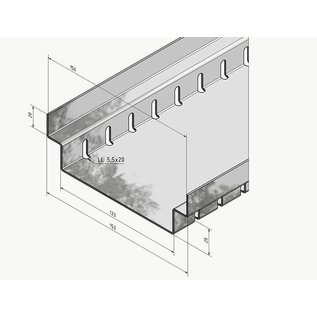 Versandmetall  caniveau de drainage kit economique Forme A2 Al99,5 entrée 150mm