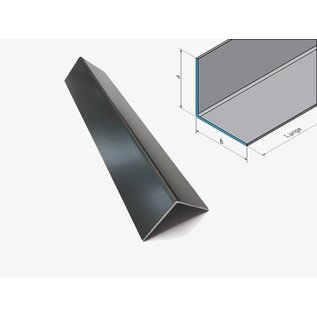 Versandmetall Aluminium hoek antraciet gelijkbenig 90 ° gevouwen tot een lengte van 1000 mm