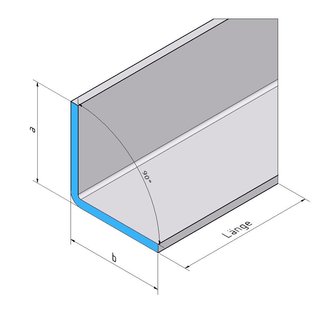 Versandmetall Angle d'aluminium anthracite inégale pattes 90 ° jusqu'à longueur 1000 mm