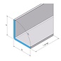 Versandmetall Aluminium hoek antraciet ongelijke poten 90 ° tot lengte 1000 mm