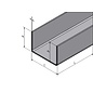 Versandmetall Profilé en U en acier inoxydable de 1,5mm, dimensions intérieures repliées axcxb 20x38x20mm, longueur 1500mm, finition de surface K320