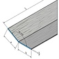 Versandmetall Aluminium hoek antraciet ongelijke poten 90 ° tot lengte 1500 mm
