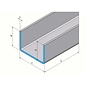 Versandmetall Profil en U, en aluminium anthrazit (RAL 7016), pliée, largeur c= jusqu'à 70-100mm et longueur 1.000mm