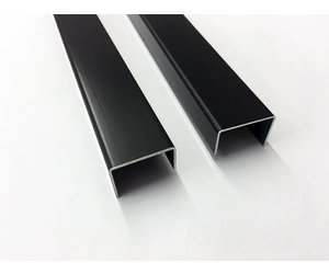 Aluminium profile u avec rainure de 15mm l200cm ral 7016