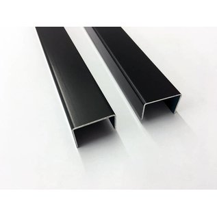 Versandmetall Profilé en U en aluminium anthrazit (RAL 7016), plié à la largeur c = 35-60 mm et longueur 2500 mm